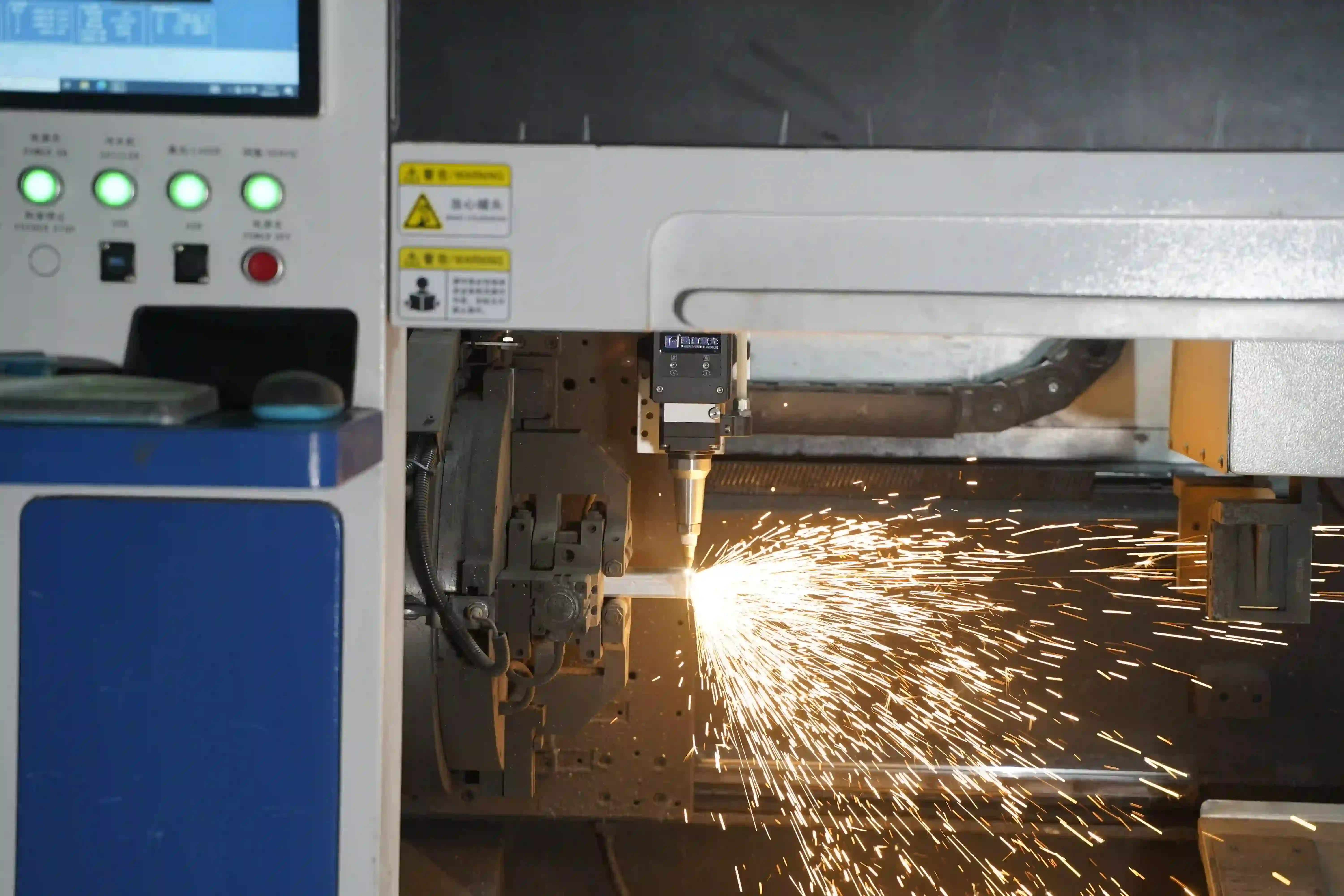 CNC laser cutting equipment used for precision padel court steel fabrication