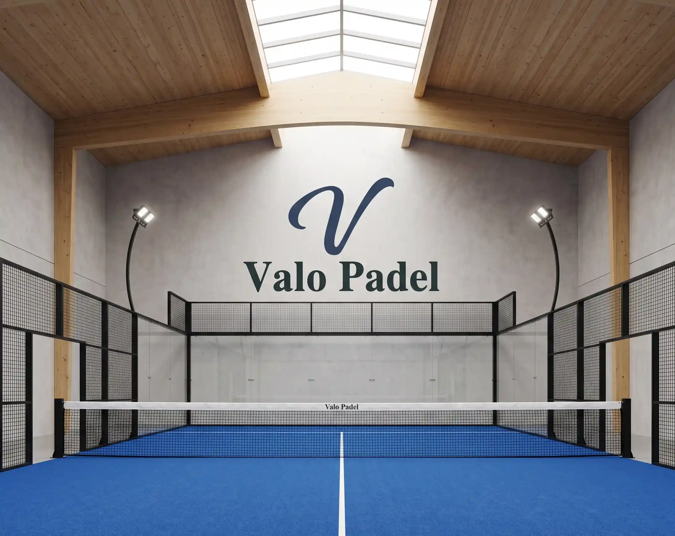 The Signature Panoramic padel court inside a modern skylight arena